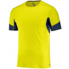 tee shirt de running pour hommes salomon agile ss tee 403852 sulphur